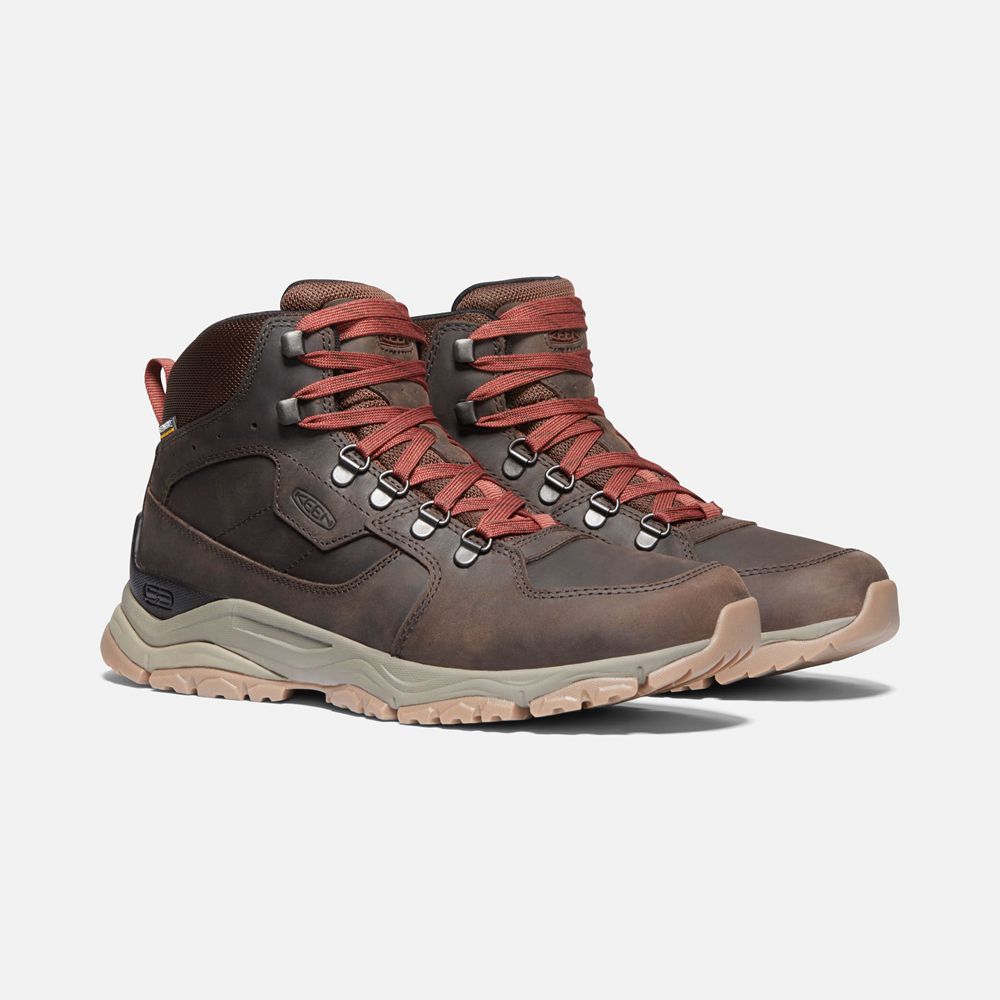 Bottes de Randonnée Keen Homme Rouge/Marron | Innate Cuir Waterproof | VQECA-9417